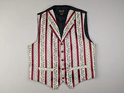 Scully Vest Adult Medium Floral Embroidered Western Saloon Gambler Waistcoat • $29.88