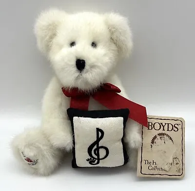 NWT Boyds Bears “Melody B. Bear” The White Music Teddy Bear Plush 2004 • $7.99