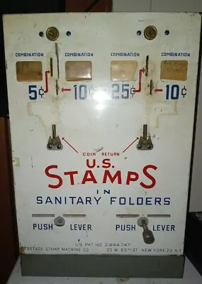 Antique Stamp Machine USPS Vintage Stamp Machine Original NO KEY UNLOCKED • $110