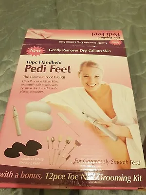 £6.99 • Buy New 18pc Handheld Pedi Feet The Ultimate Foot File Kit Foot & Nail Grooming Kit