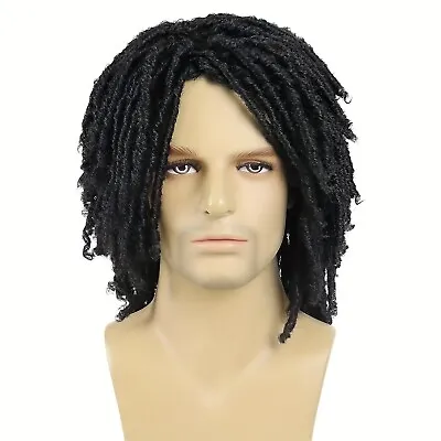 6Inch Short Braided Wig For Man Black Crochet Twist Hair Synthetic Wig Braids • $18.04