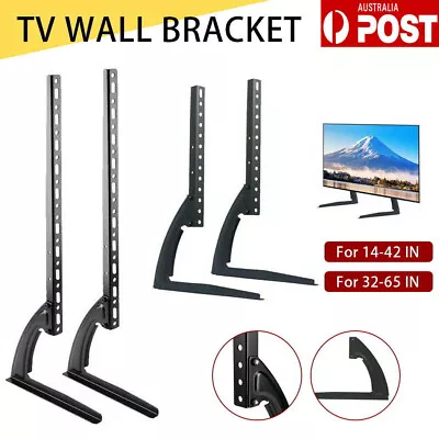$20.25 • Buy Universal TV Stand Table Top Leg Mount Bracket For LED LCD Plasma Flat TV 14-75 