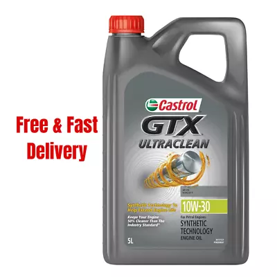 Castrol GTX Ultraclean 10W-30 Engine Oil 5Liters-AU NEWFREE SHIPPING • $66.50