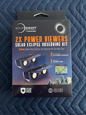 Celestron 2-Pack EclipSmart Solar Power ISO Viewers 2X Magnification Sun Shades • $59.95