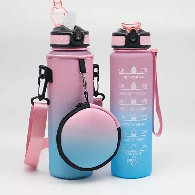 1000ML Water Bottle Insulated Cover Bag Holder Travel Uesful Case Carrier Holder • £7.44