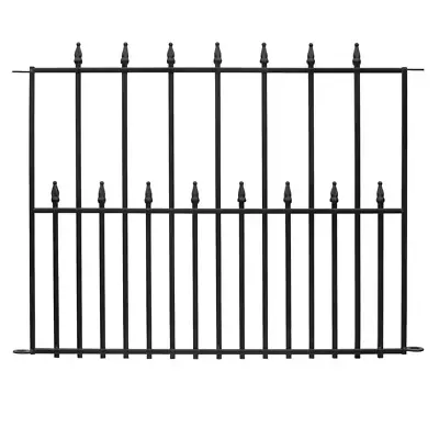 Garden Fence Panel Powder Coated Metal Black Rust Resistant 30 X 36 In. (4-Pack) • $181.30