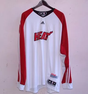 Miami Heat Team Issued Adidas L/s Clima365 Warm-up Shooting Shirt 2xl • $65