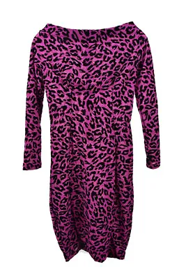 L'AGENT BY AGENT PROVOCATEUR Womens Dresses Leopard Print Skinny Purple Size S • $130.17