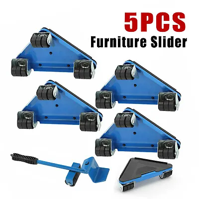 $22.99 • Buy 5pcs Furniture Slider Lifter Moves Wheels Mover Kit Home Moving Lifting System