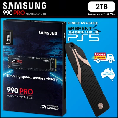 $399.99 • Buy SAMSUNG 990 PRO 2TB PC PS5 SSD 7450MB/s Optional Sabrent Heatsink PlayStation 5