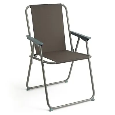 Metal Folding Garden Chair - Charcoal • £22.50