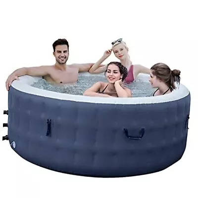  Inflatable Hot Tub 76 X 76 X 27 In Air Jet Spa 5 Person Outdoor BLUE/WHITE • $558.04