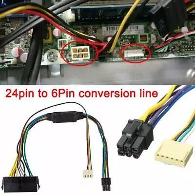 For HP Elite 8100 8200 8300 800G1 ATX 24-pin To 6P Cable Conversion Sale A2Z3 • $11.70