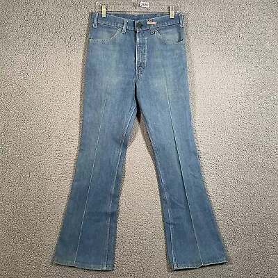 Vintage Levis Jeans Mens 30 X 30.5 Blue Denim Flare Bell Bottoms Orange Tab 70s • $99.99