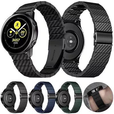 For Samsung Galaxy Watch Active 1 2 40mm 44mm Carbon Fiber Watch Band Strap • $29.99