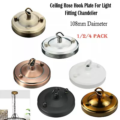 Ceiling Rose Hook Plate For Light Fitting Chandelier 108mm Dia Choose Finish UK • £21.19