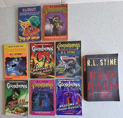 Vintage R.L. Stine Books X9 Goosebumps Ghosts Of Fear Street Red Rain Lot Bundle • $21.95