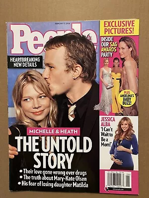 People Magazine Feb 11th 2008 Heath Ledger Michelle Williams Cover Free Shipping • $9.99