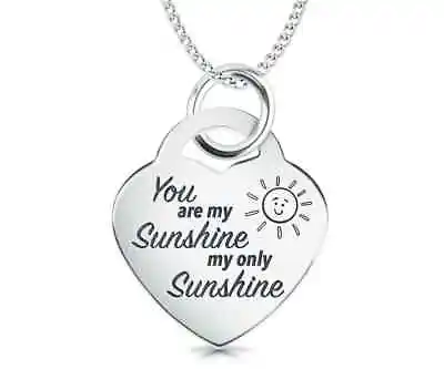 Personalised You Are My Sunshine My Only Sunshine Necklace Sterling Silver 925 • £39.99