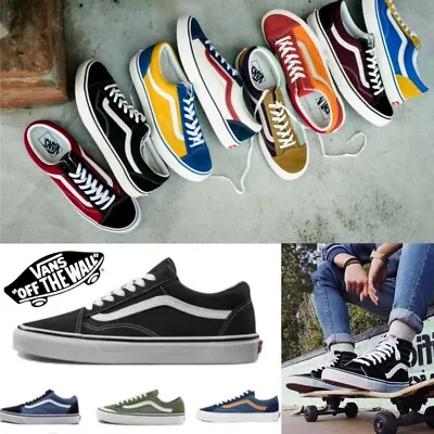 UK Unisex Vans Old Skool Skate Shoes Trainer Canvas Sneakers Womens Mens Shoes • £21.69