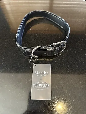 Martha Stewart Faux Leather Dog Collar Neck Size 18-21”  BLACK • $15