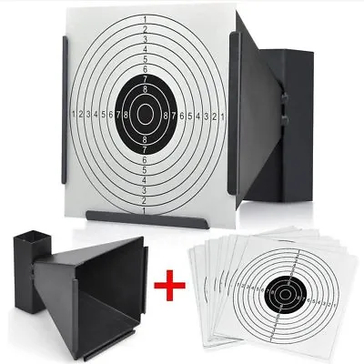 14cm SHOOTING FUNNEL TARGET HOLDER + 50 Or 100 TARGETS AIR RIFLE PISTOL AIRSOFT • £3.89