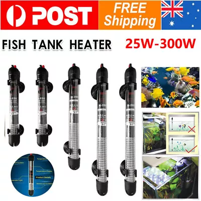 25W-300W Aquarium Submersible Heater Fish Tank Auto Water Thermostat • $16.98