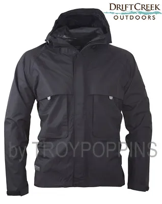 1-drift Creek Outdoors-#6000 Black Tundra Tech Rain Gear Jacket Wet Mens Fishing • $74.45