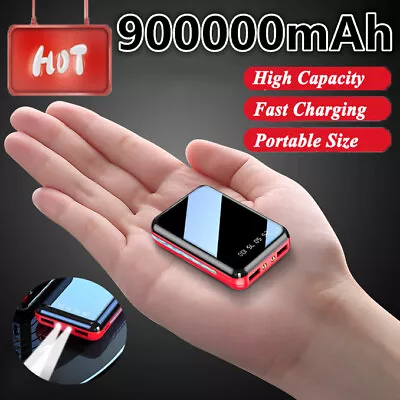 $23.99 • Buy Mini Portable 900000mAh Power Bank USB Pack LED Battery Charger For Mobile Phone