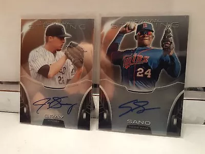 2-2012 Bowman Sterling Jonathan Gray Miguel Sano Auto Prospects Twins Rockies... • $18.36