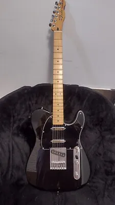 Fender Deluxe Blackout Telecaster 2011 MIM Black Maple Fretboard Tele Guitar • $700