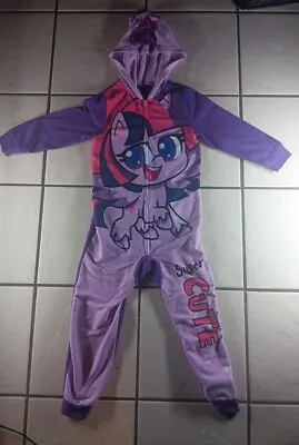 My Little Pony Girls Unicorn Sleeper Full Zip Super Cute Pajama Hoodie Vintage • £10.84