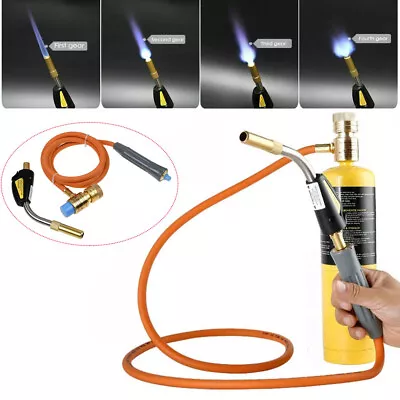 Mapp Gas Plumbing Turbo Burner Torch Hose Propane Soldering Brazing Welding Kits • $28.99