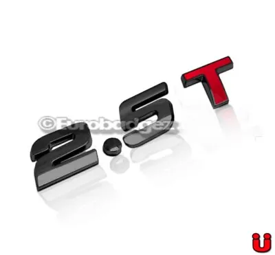 1-NEW 3D Adhesive 2.5T Gloss Black Rear Emblem Badge 19mm Fits VW 2.5T BLACK RED • $9.49