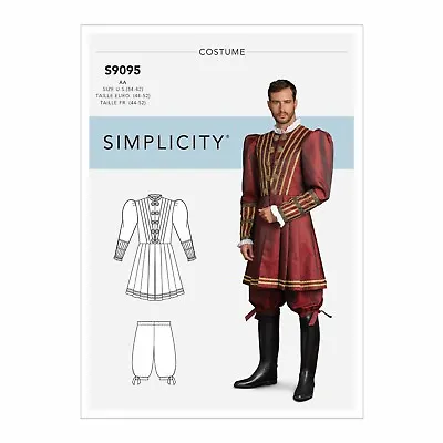 Simplicity Sewing Pattern S9095 Men's Tudor Historical Costume Coat Trousers • £16.50