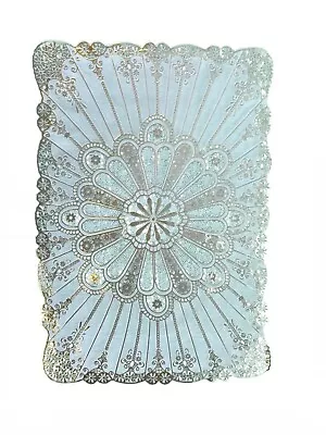 £3.89 • Buy Pvc Gold Rectangle Lace Effect Placemats Home Christmas Weddings Table Decor Uk