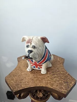 Sitting British Bulldog Sculpture Ornament Union Jack - Very Rare & Collectable  • £75
