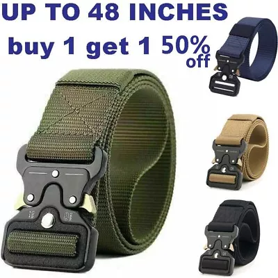 MEN Casual Military Tactical Army Adjustable Quick Release Belts Pants Waistband • $9.95
