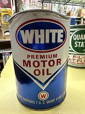 Vintage White Premium Motor Oil 1 Quart • $5