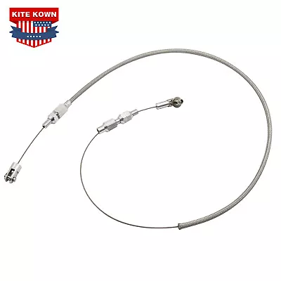 Universal Throttle Cable Stainless Steel 24  Fits Mopar Ford GM And More • $23.99