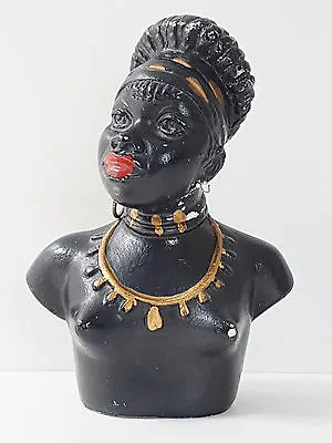 Bust Plaster 50'S With African 1950 Sign F.P   Vintage Rockabilly 50S • £72.91