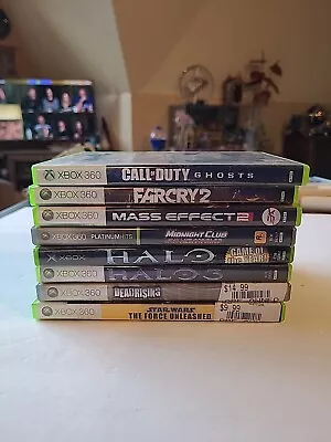 Xbox 360 Game Lot Of 8 - Farcry 2  Mass Effect 2 Halo Halo 3 Dead Rising • $29