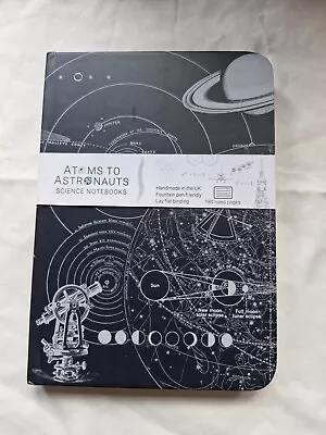 A5 Hardback Notebook Lined Planner Book Ruled Atoms To Astronauts Astronomy NEW • £19.50