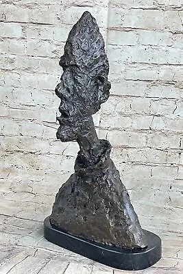 Abstract Modern Art Big Male Head Bust Museum Quality Artwork Bronze Statue • $249.50