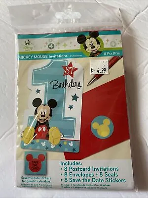 MICKEY MOUSE Fun To Be One INVITATIONS (8) ~Birthday Party Supplies Invites Card • $3.99