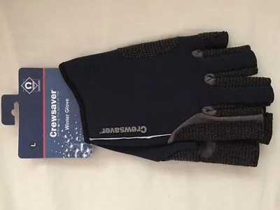 £14 • Buy Crewsaver ® - Kevlar Reinforced Winter Short Fingered Glove - 6330 Navy -1 Pair