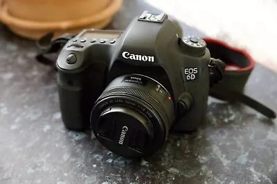 Canon EOS 6D 20.2 MP Digital SLR Camera - Black With Ef Lens 50mm 1:1.8stm • $610