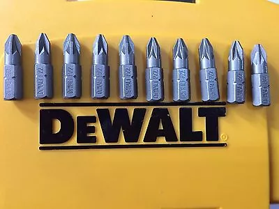 DeWalt PZ2 Pozi Drive Screwdriver Bits 10pcs 25mm Fits Makita Bosch Hitachi S2 • £3.87