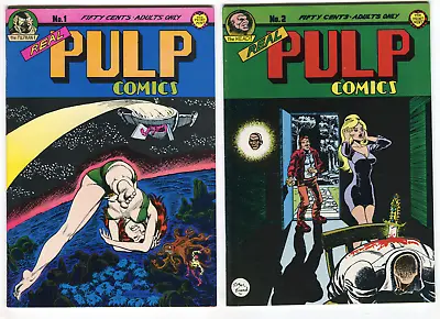 REAL PULP #1 & 2   VF   Roger Brand S. Clay Wilson Bill Griffith (1st Zippy) • $35