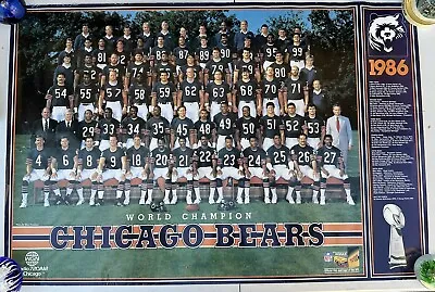 Chicago Bears 1986 World Champion Poster Mike Ditka Walter Payton P13 • $19.99